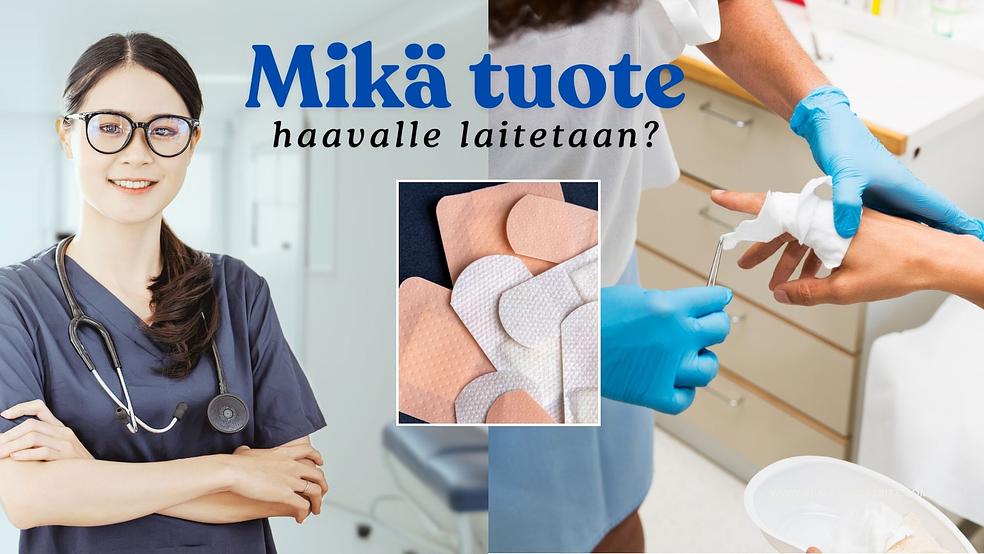 Mikä tuote haavalle laitetaan? by Suomen Haavahoito Oy